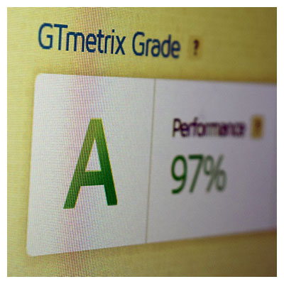 GTMetrix website performance score