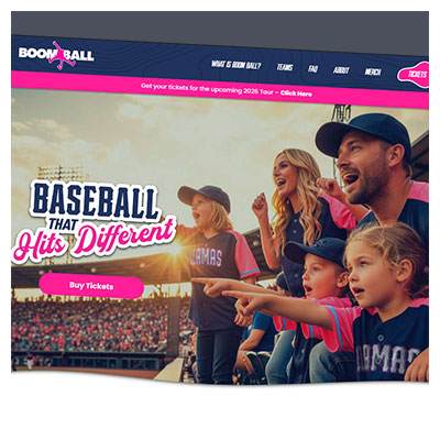 Boom Ball Website Design