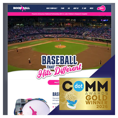 Boom Ball 2026 GOLD dotCOMM Award