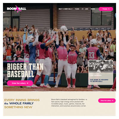 Boom Ball 2027 season website launch
